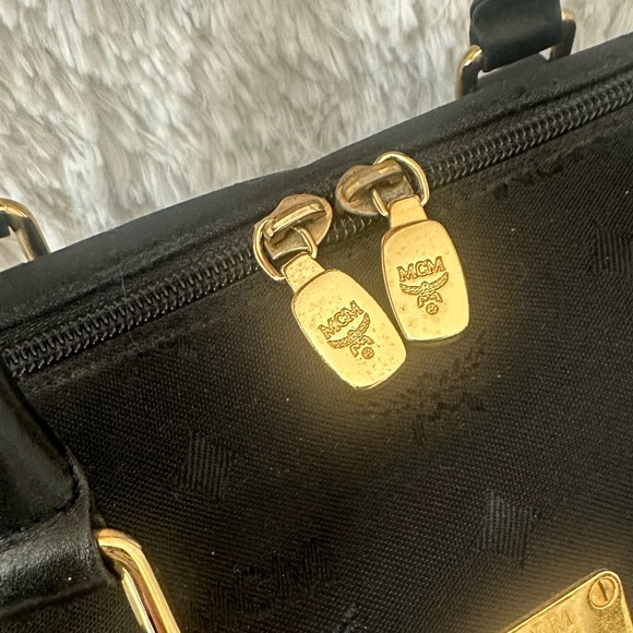 MCM Black Satchel Boston Bag - Picture 4 of 13